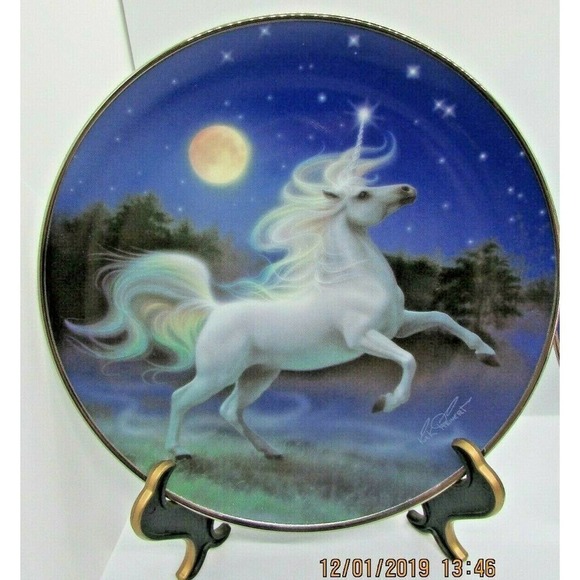 Franklin Mint Other - The Diamond Unicorn Collector Plate Signed Lmt Ed